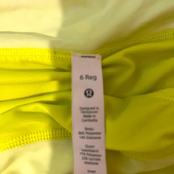size 6 neon Lululemon shorts!! - Picture 2 of 5